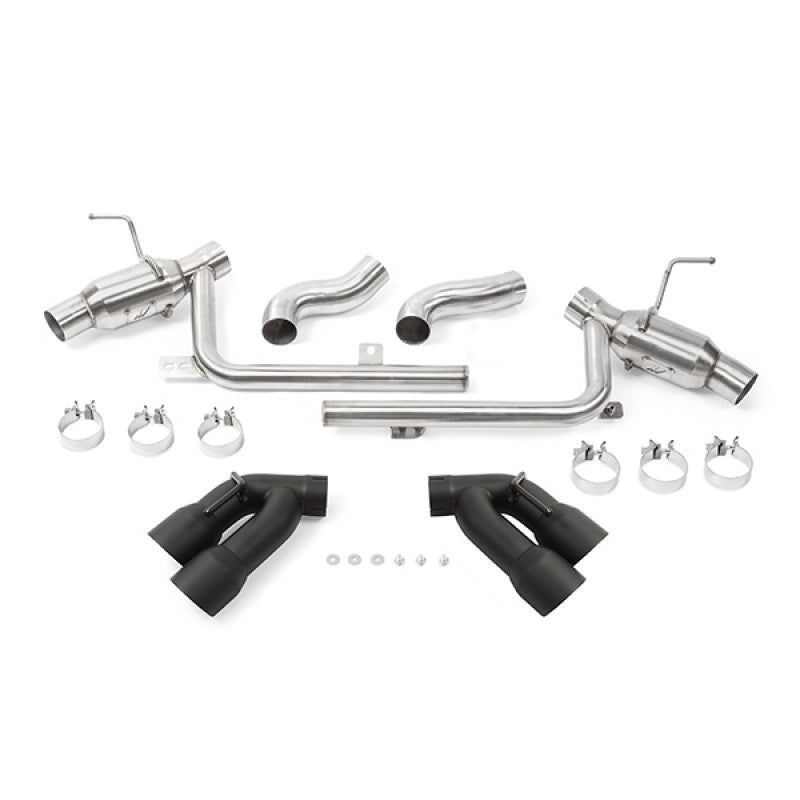 Mishimoto 2016+ Chevrolet Camaro SS Quad-Tip Pro Axle-Back Exhaust w/ Black Tips - MMEXH-CAM8-16AQTPBK