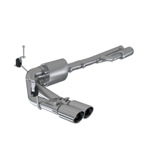 Load image into Gallery viewer, MBRP 2019+ Chevrolet Silverado 1500 4.5L/5.3L Pre-Axle Dual Side Exit w/ 4in OD Tip - AL - S5092AL