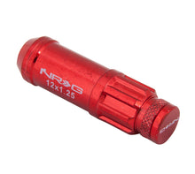Load image into Gallery viewer, NRG 700 Series M12 X 1.25 Steel Lug Nut w/Dust Cap Cover Set 21 Pc w/Locks &amp; Lock Socket - Red - LN-LS710RD-21