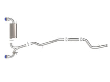 Load image into Gallery viewer, aFe POWER Takeda 2021 Toyota Supra 2.0L (t) 2.5in-3in 304 SS CB Exhaust w/ Blue Tips - 49-36050-L