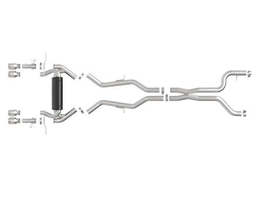 aFe 23-25 BMW M2 L6-3.0L (G87) MACH Force-Xp Cat-Back Exhaust w/ Polished Tip - 49-36353-P