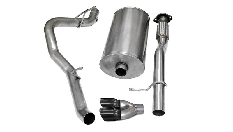Corsa 2007-2009 Chevrolet Avalanche 6.0L V8 3in Cat-Back Single Side w Twin 4in Black Pro-SeriesTips - 14246BLK