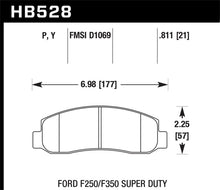 Load image into Gallery viewer, Hawk 05-11 Ford F250/F350 / 2011 Ford F550 Super Duty Street Front Brake Pads - HB528P.811