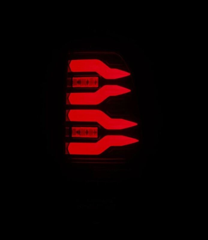 AlphaRex 97-03 Ford F150 / 99-16 Ford F250/F350/F450/F550 LUXX-Series LED Tail Lights - Black/Red - 658003