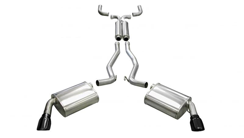 Corsa 2010-2015 Chevrolet Camaro Coupe SS 6.2L V8 Auto Black Sport Cat-Back + XO Exhaust - 14952BLK