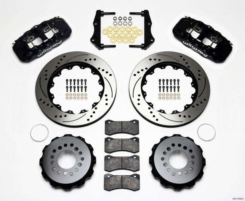 Wilwood AERO4 Rear Kit 14.25in Drilled 2006-10 Magnum/Challenger/Charger/300C - 140-11765-D