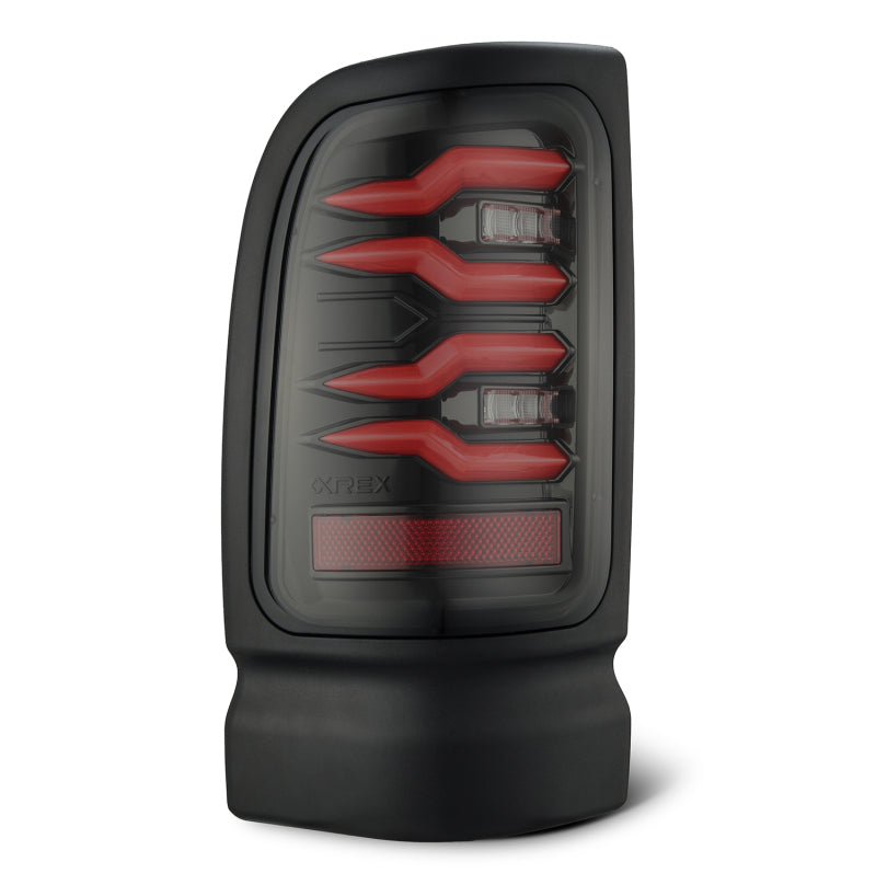 AlphaRex 94-01 Dodge Ram 1500/2500/3500 LUXX-Series LED Tail Lights - Black/Red - 643003