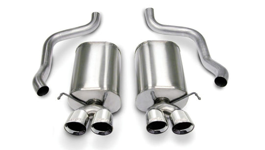 Corsa 2005-2007 Chevrolet Corvette C6 6.0L V8 Polished Sport Axle-Back Exhaust - 14169