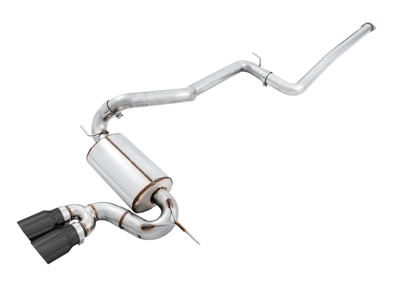 AWE Tuning Ford Focus ST Touring Edition Cat-Back Exhaust - Non-Resonated - Diamond Black Tips - 3015-33092