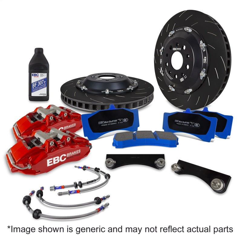 EBC Racing 23-24 Toyota GR Corolla 1.6T Red Apollo-6 Calipers 355mm Rotors Front Big Brake Kit - BBK055RED-1