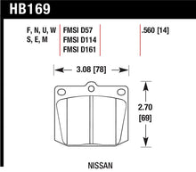 Load image into Gallery viewer, Hawk 75-78 Nissan 280Z Black Race Front Brake Pads - HB169M.560