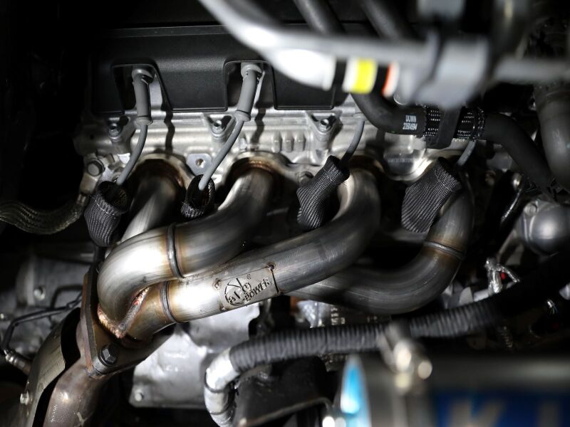 aFe Twisted 1-3/4in 304SS Shorty Header 20-23 GM 2500/3500HD 6.6L V8 - 48-34145