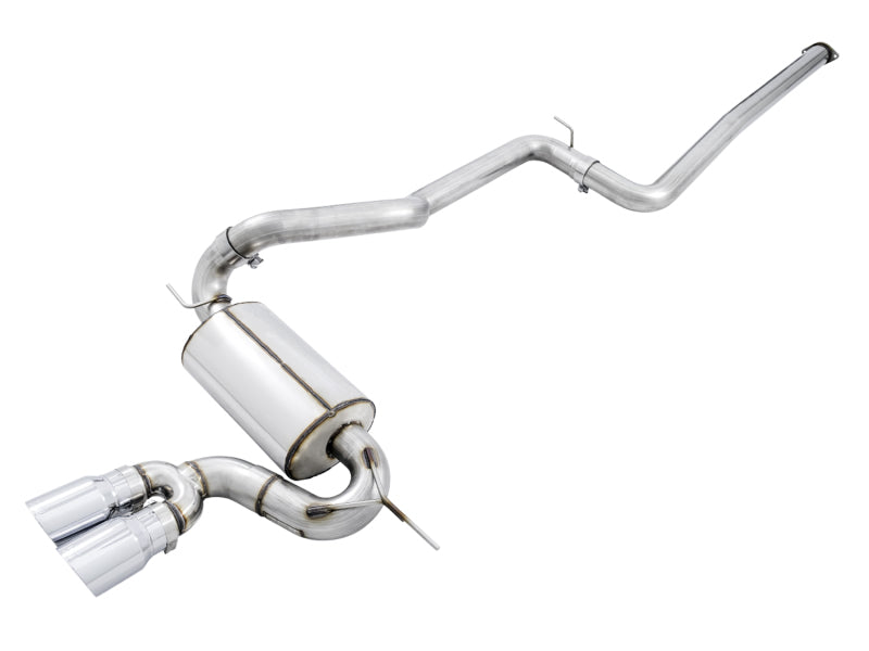 AWE Tuning Ford Focus ST Touring Edition Cat-Back Exhaust - Non-Resonated - Chrome Silver Tips - 3015-32092