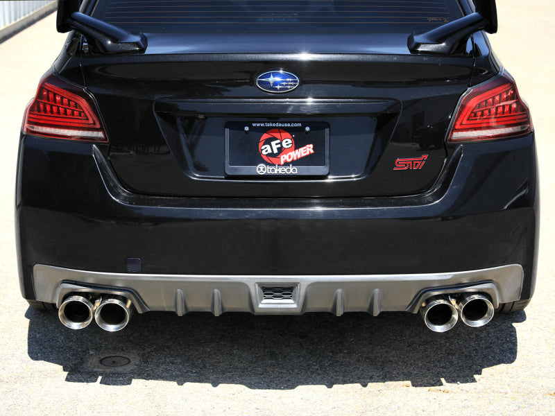 aFe Subaru WRX/STi 15-21 H4-2.0/2.5L Takeda 3in to 2-1/2in Stnlss Cat-Back Exhaust w/ Polished Tip - 49-36810-P