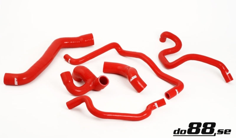 do88 92-97 Opel Calibra 2.0T/89-95 Opel Vectra A 2.0T (C20LET) Coolant Hoses - Red - DO88-KIT92R