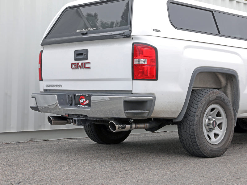 aFe Apollo GT Series Cat-Back Exhaust GM Trucks 09-18 V6-4.3L/V8-4.8/5.3L-Dual Rear Exit Polish Tips - 49-44135-P
