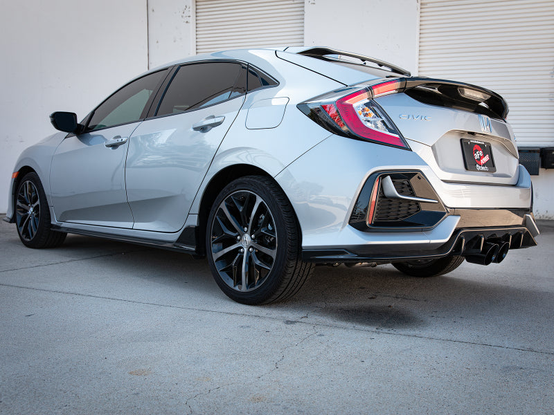 aFe Takeda 3in 304 SS Cat-Back Exhaust System w/Black Tips 17-20 Honda Civic Sport L4-1.5L (t) - 49-36624-B