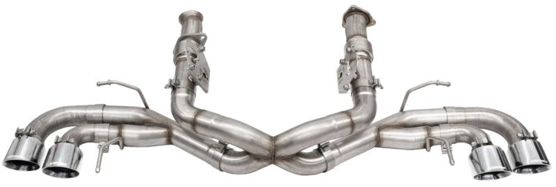 Corsa 2020-25 Corvette C8 3in Xtreme Cat-Back Exhaust 4.5in Pol Quad Tips - Deletes stock AFM Valve - 21104