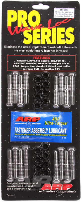 ARP SB Chrysler pro wave-loc rod bolt kit - 244-6401