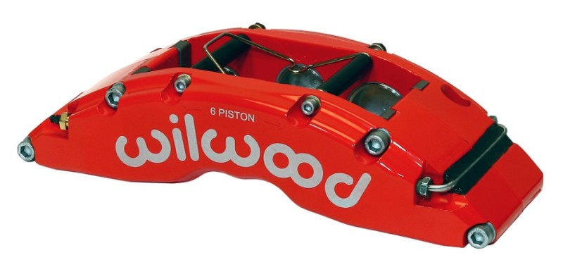 Wilwood Caliper-TC6R-Red 1.88/1.62/1.62in Pistons 1.38in Disc - 120-14319-RSR