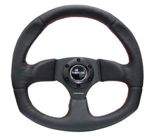 Load image into Gallery viewer, NRG Reinforced Steering Wheel (320mm Horizontal / 330mm Vertical) Leather w/Red Stitching - RST-009R-RS