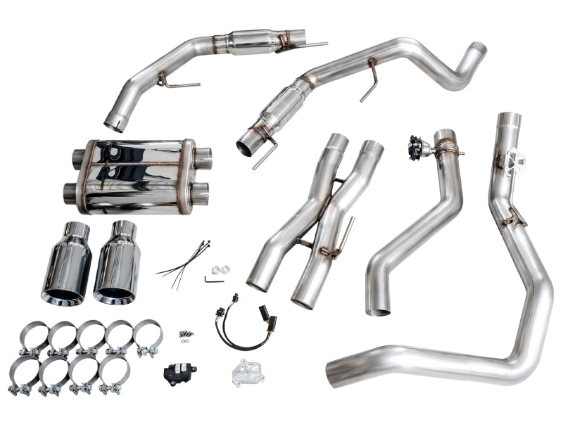 AWE Tuning Gen 3 Raptor SwitchPath Exhaust - Chrome Silver Tips - 3025-32356