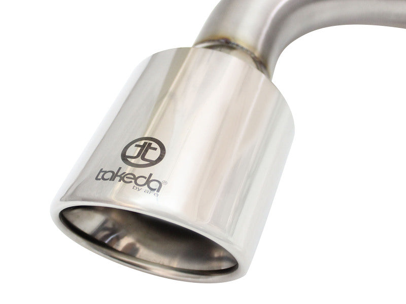 aFe 11-16 Scion TC L4-2.5L 304SS 2-1/4in to 2-1/2in Axle-Back Takeda Exhaust w/ Polished Tip - 49-36025-P