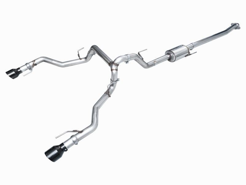 AWE Tuning 2021+ Ford F-150 Tremor (w/ Bumper Cutouts) 0FG Non-Resonated Catback -Diamond Black Tips - 3020-33402