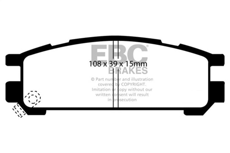 EBC 93-96 Subaru Impreza 1.8 Ultimax2 Rear Brake Pads - UD471
