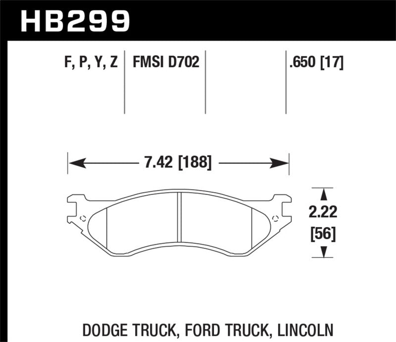 Hawk Super Duty Street Brake Pads - HB299P.650