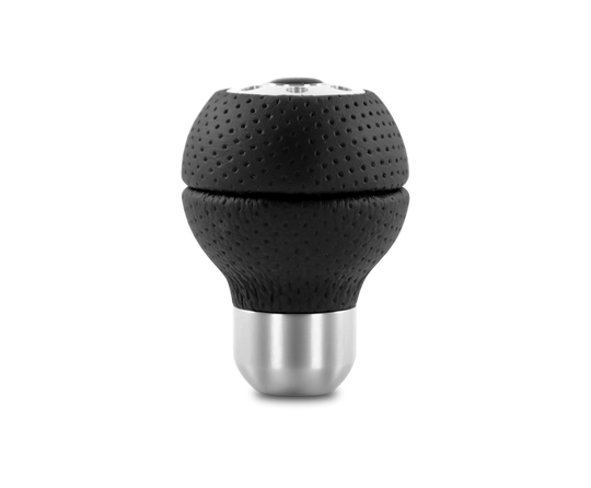 Momo Race Shift Knob - Black Airleather, Aluminum Insert - RACAIR