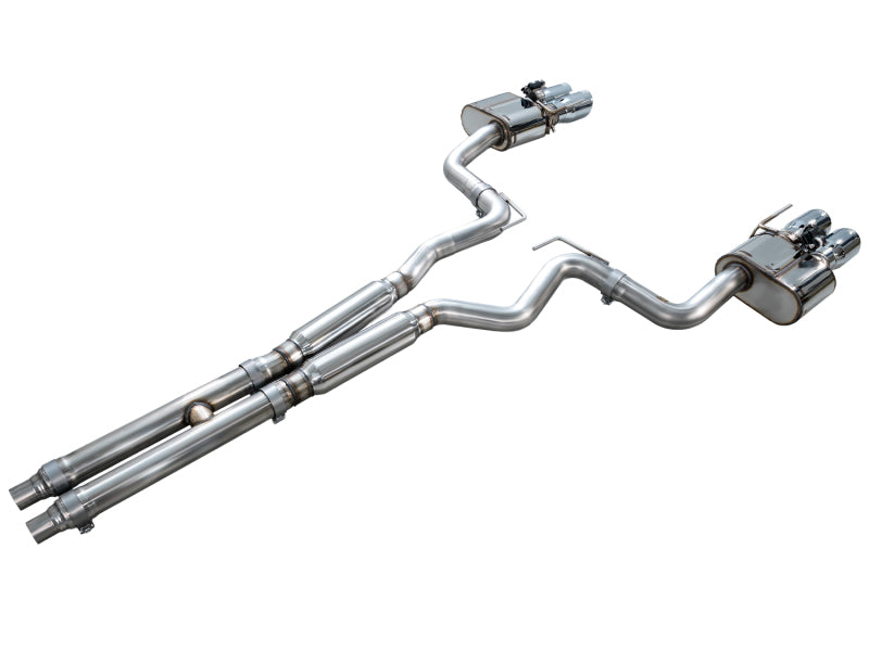AWE Tuning 18-23 S550 Mustang GT SwitchPath Exhaust - Chrome Silver Tips - 3025-42550