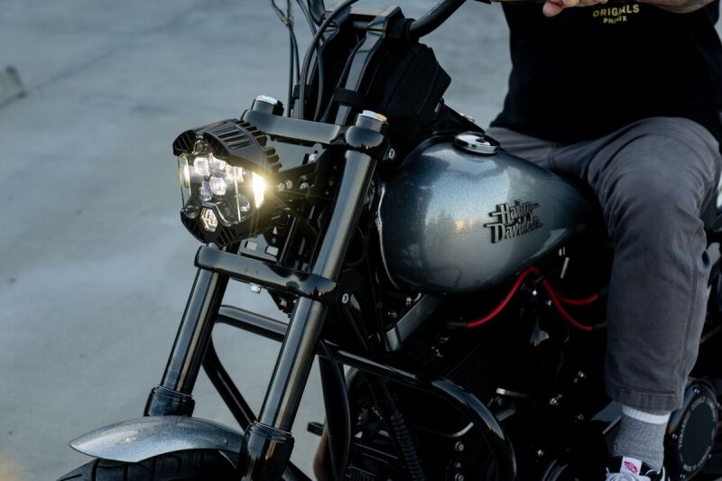 Baja Designs Harley D 82-17 Dyna/ FXR/ Softtail DOT LP6 LED Headlight Kit DRL - Amber - 448324