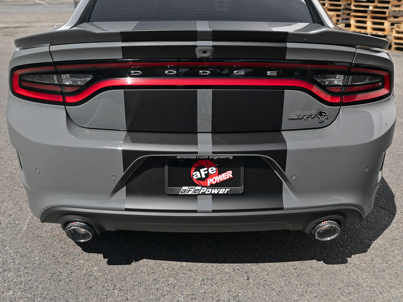 aFe MACH Force-XP 4-1/2in Carbon Fiber OE Replacement Exhaust Tips - 15-19 Dodge Charger/Hellcat - 49C32068-C
