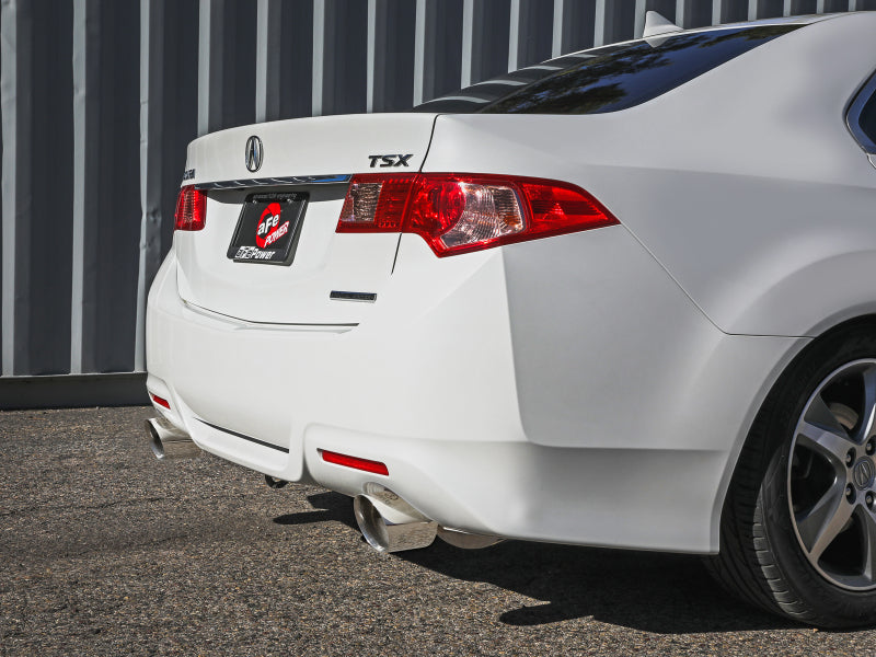 aFe 09-14 Acura TSX L4 2.4L Takeda 2-1/2in to 2-1/4in 304 SS Cat-Back Exhaust System w/Polished Tips - 49-36629-P