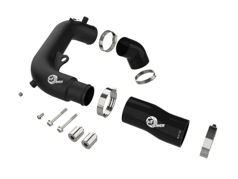 aFe 2024+ Jeep Wrangler JL L4-2.0L (t) BladeRunner 2-1/2in Aluminum Hot Charge Pipe - Black - 46-20778-B