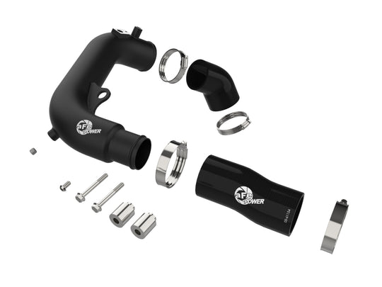 aFe 2024+ Jeep Wrangler JL L4-2.0L (t) BladeRunner 2-1/2in Aluminum Hot Charge Pipe - Black - 46-20778-B