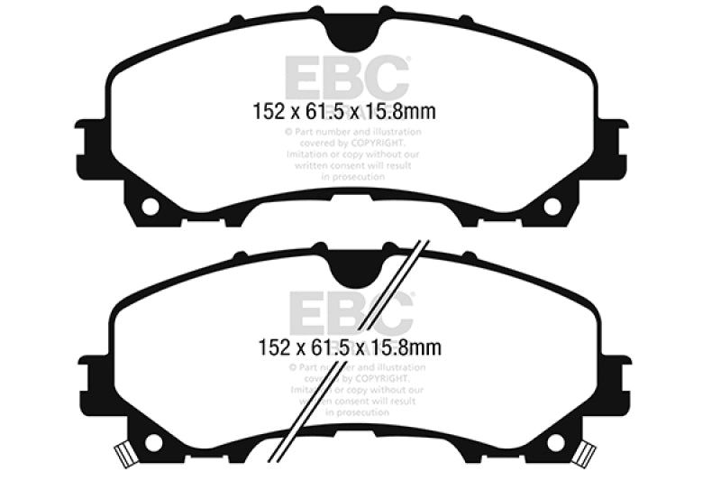 EBC 2016+ Infiniti Q50 2.0T Bluestuff Front Brake Pads - DP53036NDX