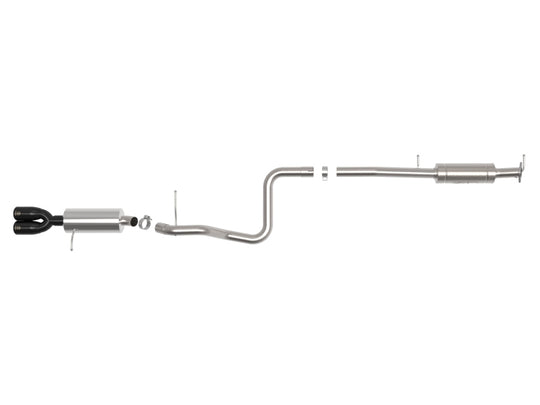 aFe Takeda Series 2 1/2in 304 SS Cat-Back 14-19 Ford Fiesta L4-1.6L (t) w/Black Tip - 49-33140-B