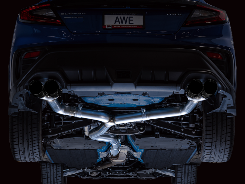 AWE Tuning 2022+ VB Subaru WRX Track Edition Exhaust - Diamond Black Tips - 3020-43979