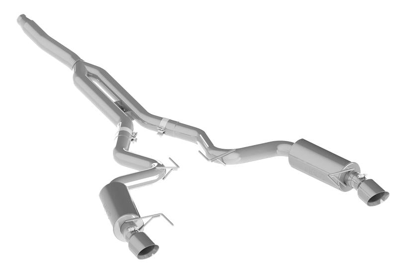 MBRP 15-18 Ford Mustang EcoBoost 2.3L T409 3in Cat Back Dual Split Rear Exit (Street Version) - S7274409