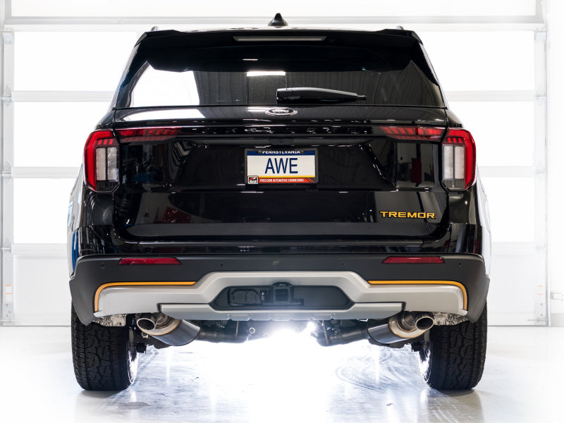 AWE Tuning 2021+ Ford Explorer Tremor 3.0TT 0FG Dual Rear Exit Exhaust w/ Bash Guard - 3015-28625