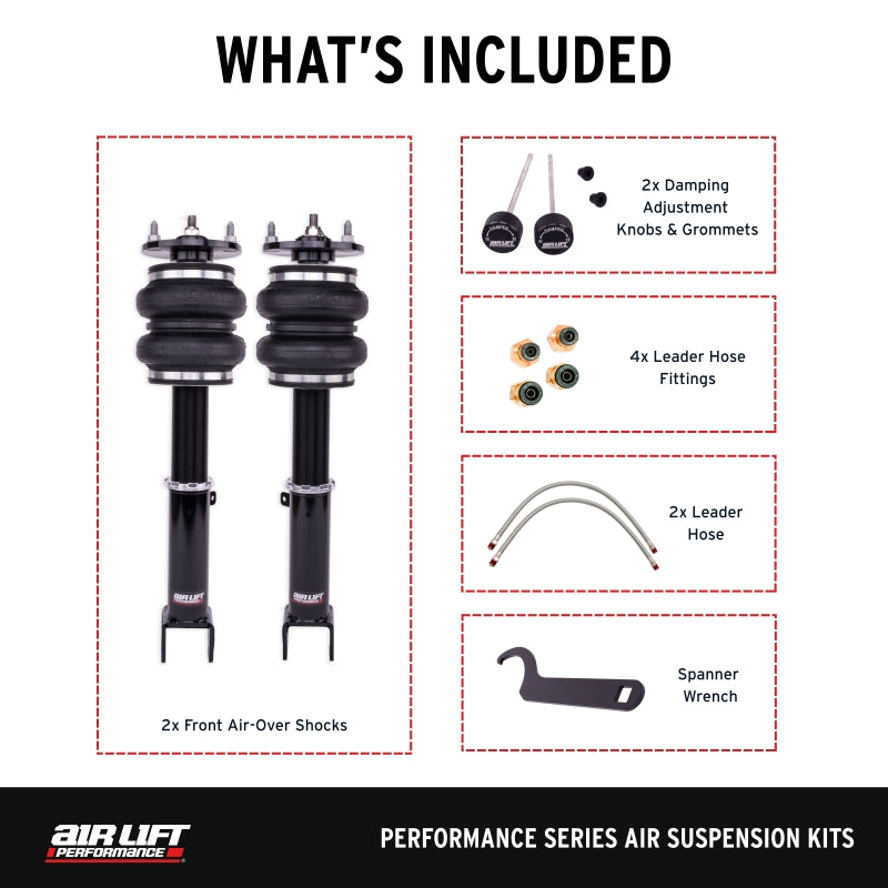 Air Lift Performance 16-17 Lexus 200T / 15-22 Lexus RC 350 / 13-21 Lexus GS 350 Front Kit - 76018
