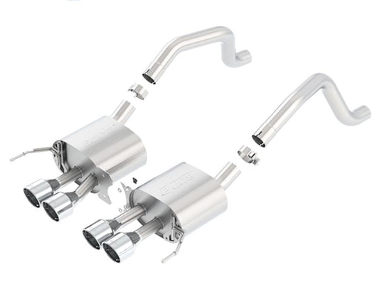 Borla 15 Chevy Corvette C7 ZO6 6.2L w/o AFM NPP S-Type Quad RD RL IC Tips Center Rear Exit Exhaust - 11908