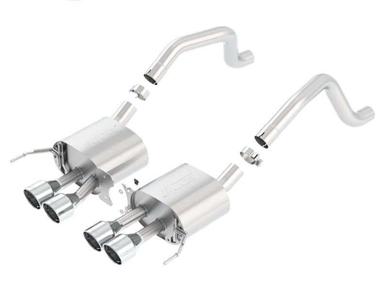 Borla 15 Chevy Corvette C7 ZO6 6.2L w/o AFM NPP S-Type Quad RD RL IC Tips Center Rear Exit Exhaust - 11908