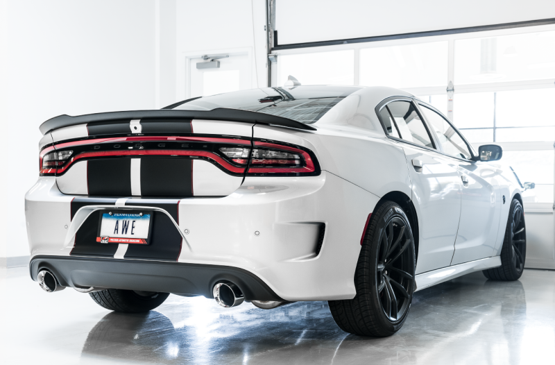 AWE Tuning 2015+ Dodge Charger 6.4L/6.2L SC Non-Resonated Touring Edition Exhaust - Silver Tips - 3020-32056