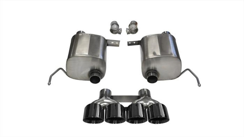 Corsa 14-19 Chevy Corvette C7 Coupe 6.2L V8 AT/MT 2.75in Valve-Back Dual Rear Exit Black Xtreme Exht - 14762BLK
