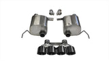 Corsa 2014-2019 Corvette C7 Coupe 6.2L V8 AT/MT 2.75in Valve-Back Dual Rear Exit Black Sport Exhaust - 14764BLK