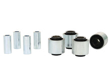 Load image into Gallery viewer, Whiteline Plus 9/89-8/09 Subaru Legacy Rear Control Arm Lower Front Inner &amp; Outer Bushing Kit - W63393