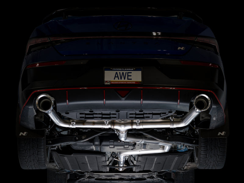 AWE Tuning 22-26 Hyundai Elantra N Track Edition Cat-Back Exhaust - Chrome Silver Tips - 3020-32237